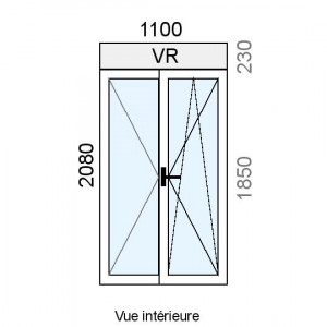 Fenêtre PVC OB 2 vantaux...