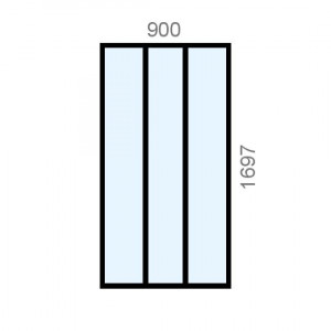 Verrière aluminium L900 x...