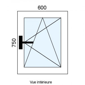 Fenêtre PVC OB 1 vantail...