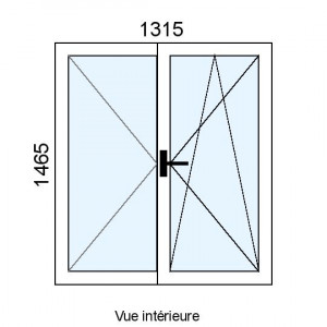 Fenêtre PVC OB 2 vantaux...