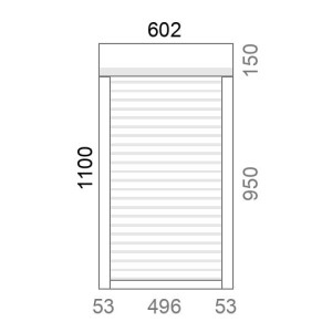 Volet roulant rénovation motorisé solaire radio IO RS100 L602 x H1100