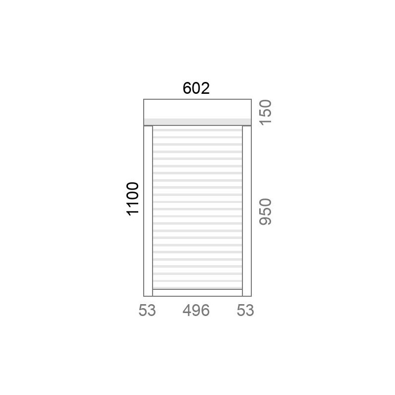 small-Volet roulant rénovation motorisé solaire radio IO RS100 L602 x H1100