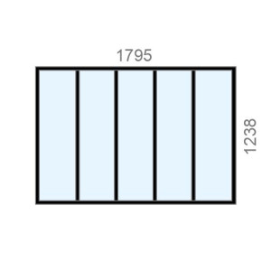 Verrière sur mesure atelier L1795 x H1238