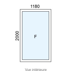 Châssis Alu Fixe L1180 x H2000