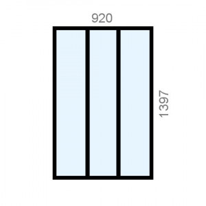 Verrière aluminium L920 x...