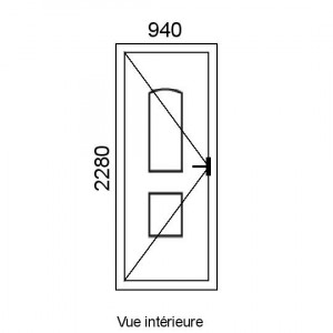 Porte d'entrée PVC 1...