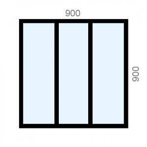 Verrière aluminium L900 x H900