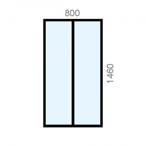 Verrière aluminium L800 x...