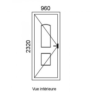 Porte d'entrée PVC 1...