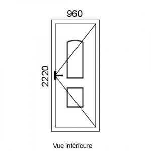 Porte d'entrée PVC 1...