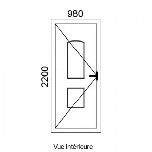 Porte d'entrée PVC 1...