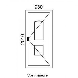 Porte d'entrée PVC 1...