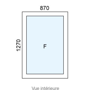 Châssis Alu Fixe L870 x H1270