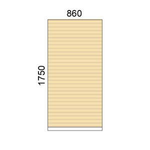 Tablier de volet roulant A56 L860 x H1750 mm