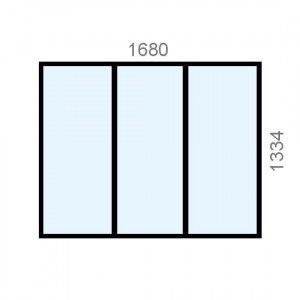 Verrière aluminium L1680 x...