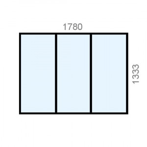 Verrière aluminium L1780 x...