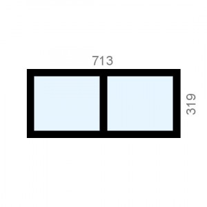 Verrière aluminium L713 x H319