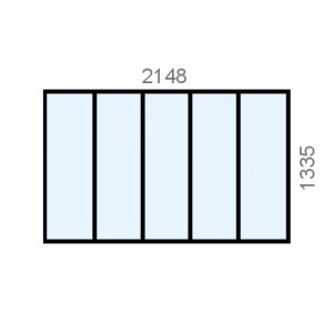 Verrière aluminium L2148 x...