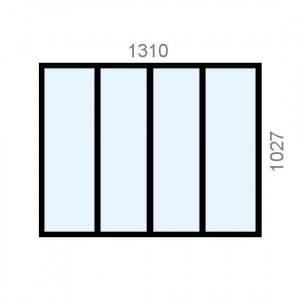 Verrière aluminium L1310 x...