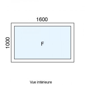 Châssis Fixe PVC L1600 x H1000