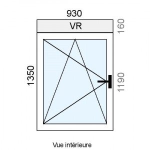 Fenêtre Alu OB 1 vantail...