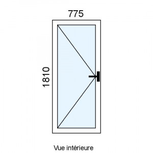 Porte-fenêtre PVC 1 vantail...