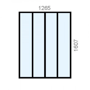 Verrière aluminium L1265 x...