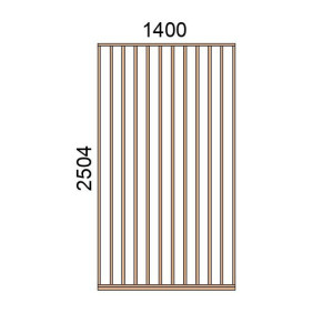 Claustra bois lames verticales L1400xH2504