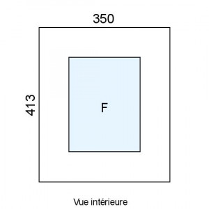 Châssis Fixe PVC L350 x H413