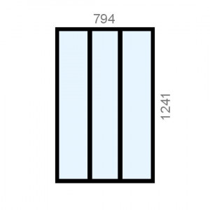 Verrière aluminium L794 x...