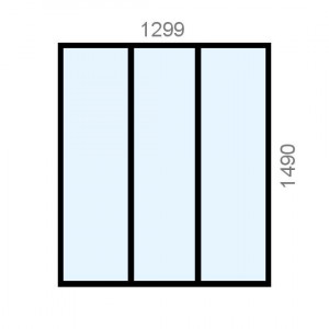 Verrière aluminium L1299 x...
