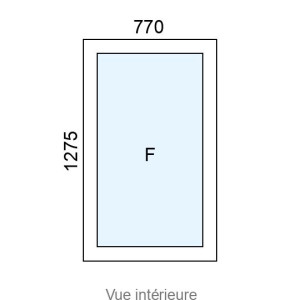 Châssis Fixe PVC L770 x H1275