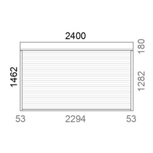 Volet roulant rénovation motorisé solaire radio A-OK L2405 x H1465