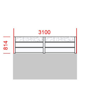 Elément de clôture L3100  x  H814