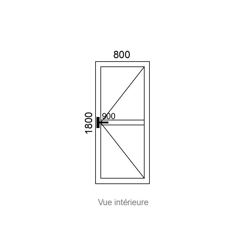 small-Porte de service PVC L800 x H1800