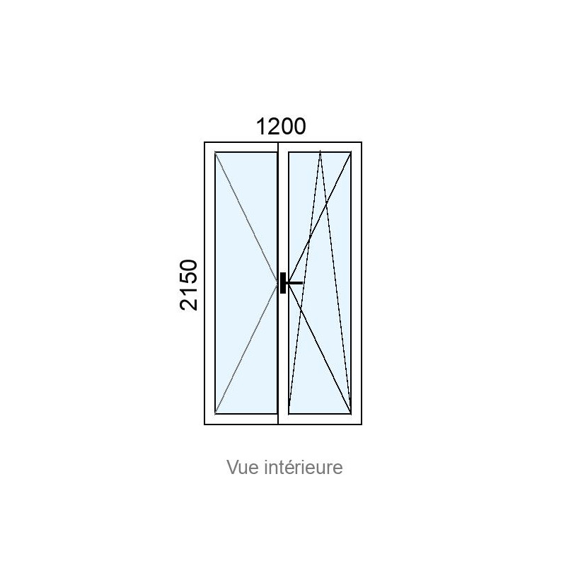 small-Fenêtre PVC OB 2 vantaux L1200 x H2150