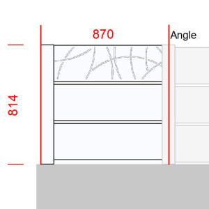 Elément de clôture L870  x  H814