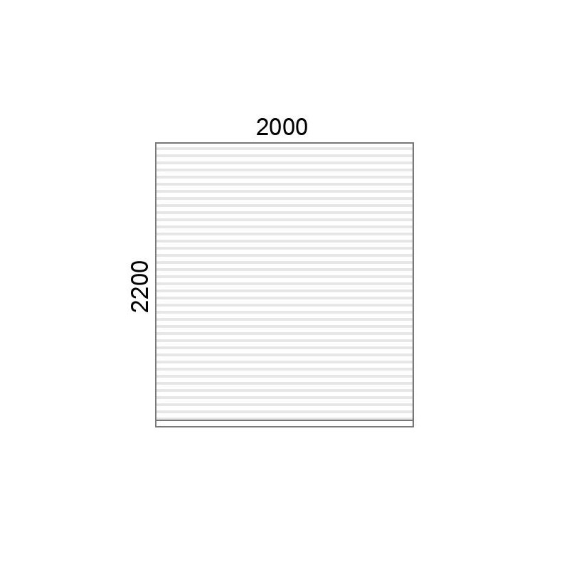 small-Tablier de volet roulant P55 L2000 x H2200 mm