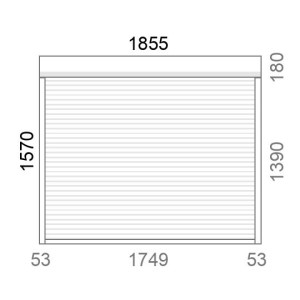 Volet roulant rénovation motorisé solaire radio IO RS100 L1860 x H1573