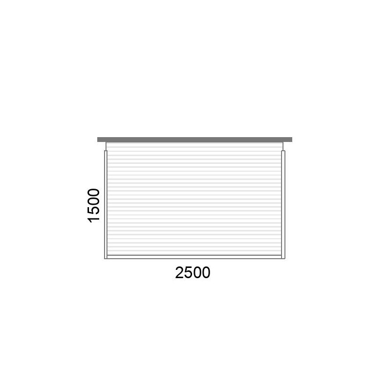 small-Volet roulant pour coffre tunnel A56 moteur L2500 x H1500