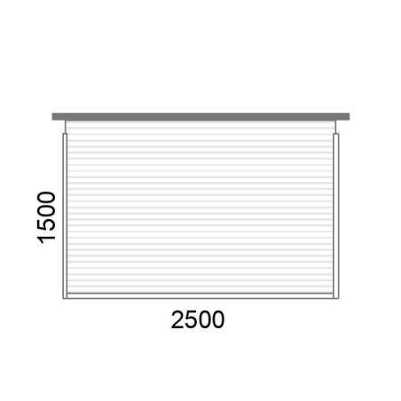 Volet roulant pour coffre tunnel A56 moteur L2500 x H1500