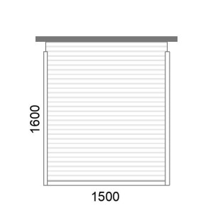 Volet roulant pour coffre tunnel A56 moteur L1500 x H1600