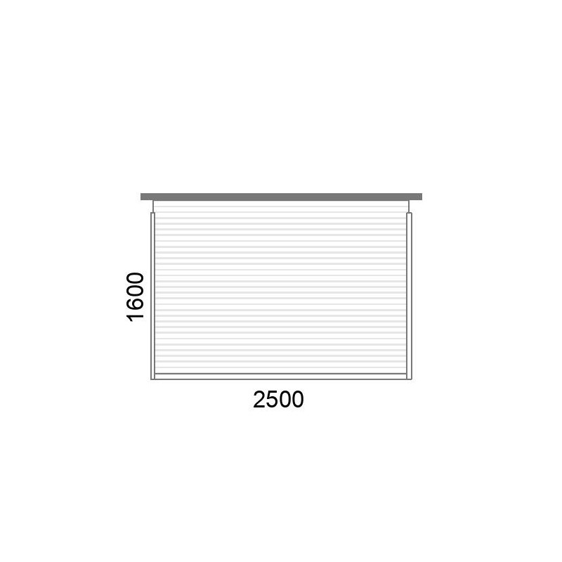 small-Volet roulant pour coffre tunnel A56 moteur L2500 x H1600