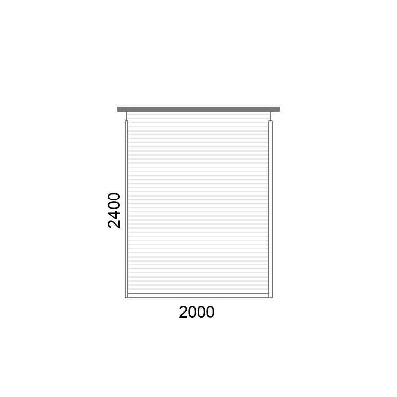 small-Volet roulant pour coffre tunnel A56 moteur L2000 x H2400