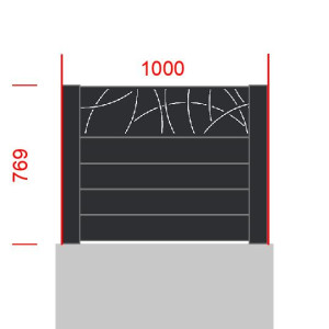 Elément de clôture L1000  x  H769
