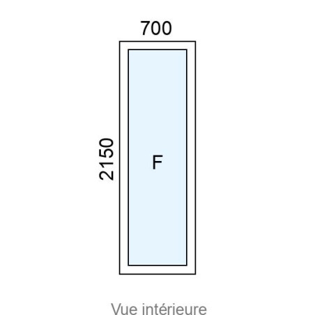 Châssis Hybride Fixe L700 x H2150