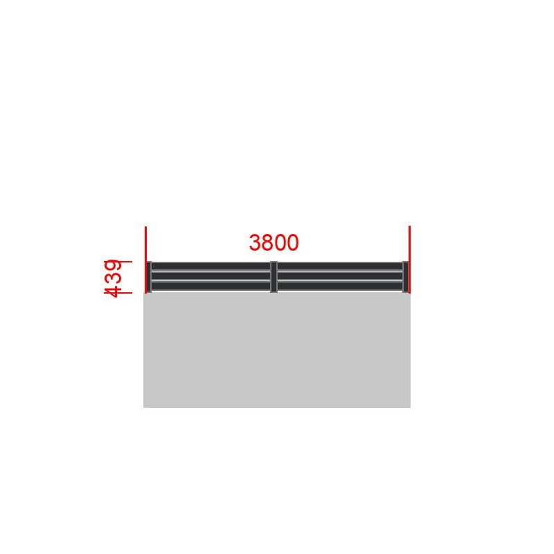 small-Elément de clôture L3800  x  H439