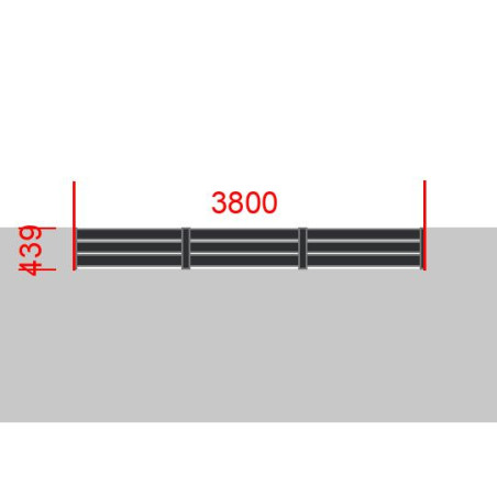 Elément de clôture L3800  x  H439