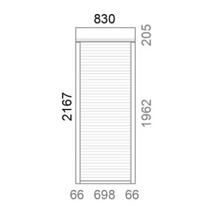 Volet roulant rénovation motorisé solaire radio IO RS100 L835 x H2170