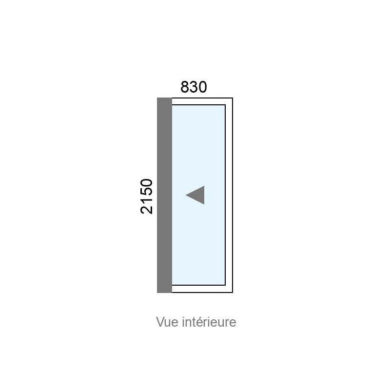 small-Coulissant Alu galandage 1 vantail L830 x H2150